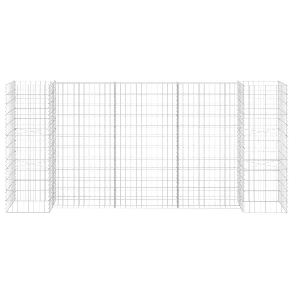 VIDAXL Jardiniere a gabion en H Fil d'acier 260x40x120 cm