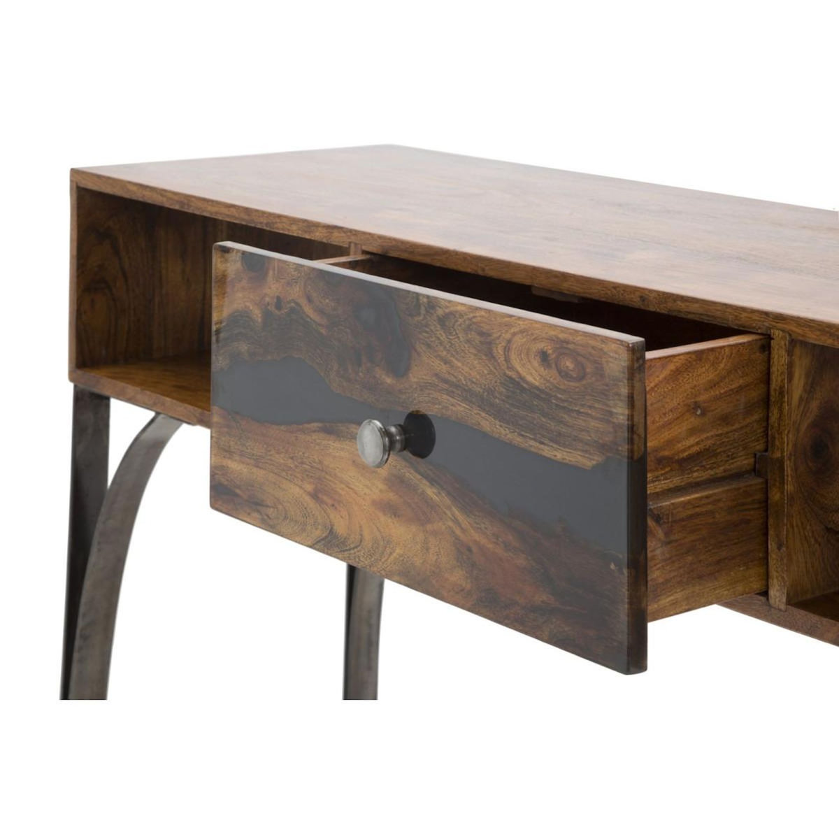 Paris Prix Console Design en Bois  Mustang  130cm Naturel