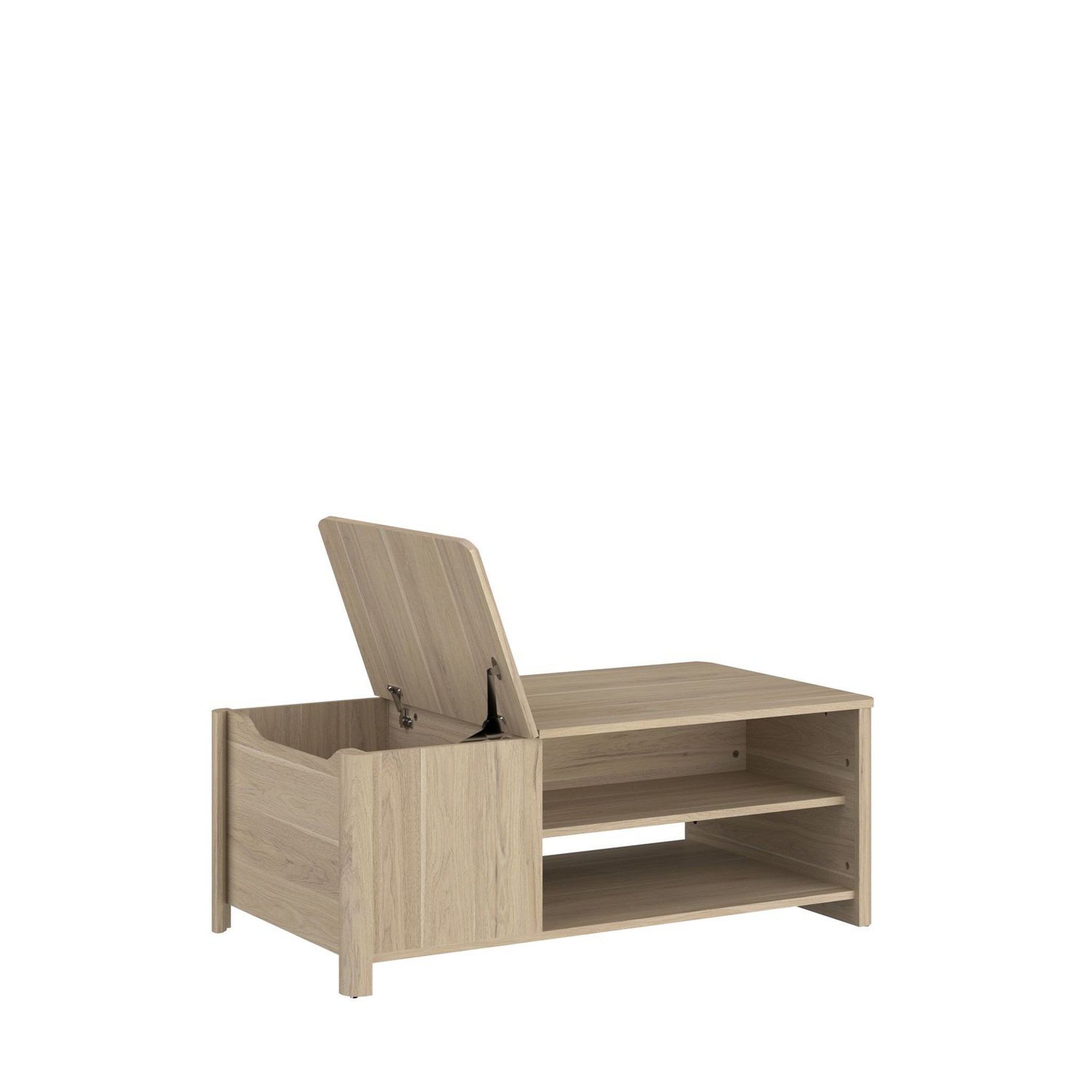 Voir la diapositive 4 : Table basse 1 coffre 2 niches L110 cm MARGOT