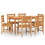 Voir la diapositive 2 : VIDAXL Ensemble a manger de jardin 7 pcs Bois de teck solide