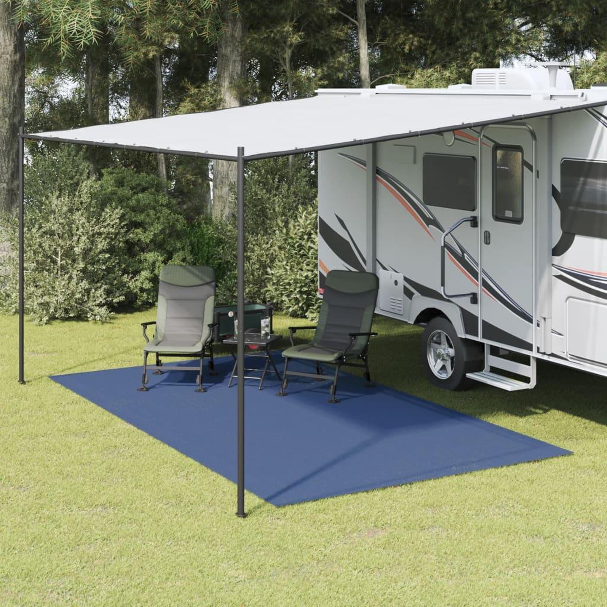 VIDAXL Tapis de tente bleu 4,5x2,5 m