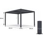 Voir la diapositive 4 : Habitat et Jardin Pergola bioclimatique en aluminium  Windsor  - 3 x 4 m - Anthracite