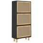 Voir la diapositive 4 : VIDAXL Armoire a chaussures Noir 52x25x115 cm Bois d'ingenierie/rotin