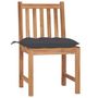 Voir la diapositive 3 : VIDAXL Chaises de jardin lot de 8 avec coussins Bois de teck massif
