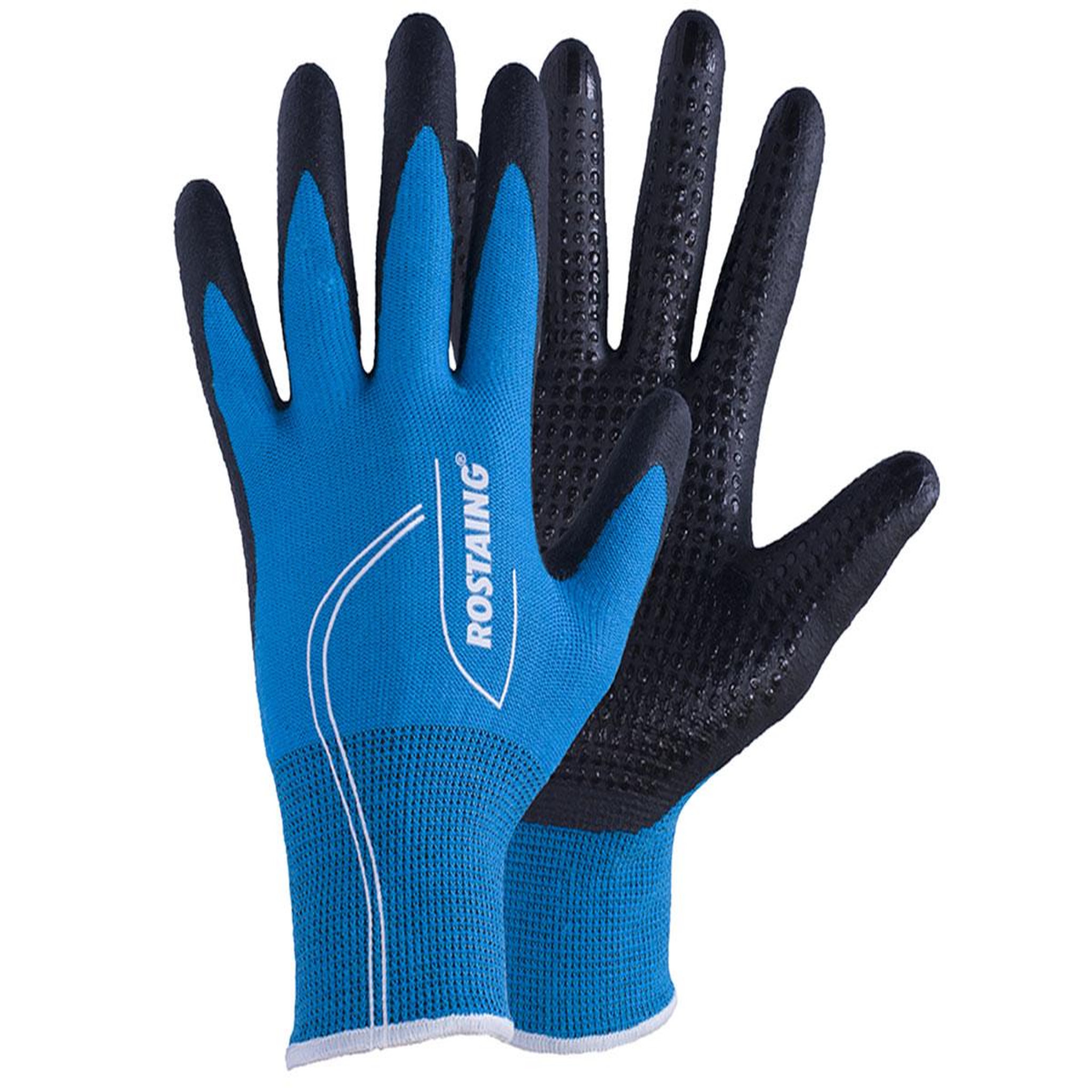 ROSTAING Gants de protection Canada pour jardinage mi-saison T7 Bleu électrique - Rostaing