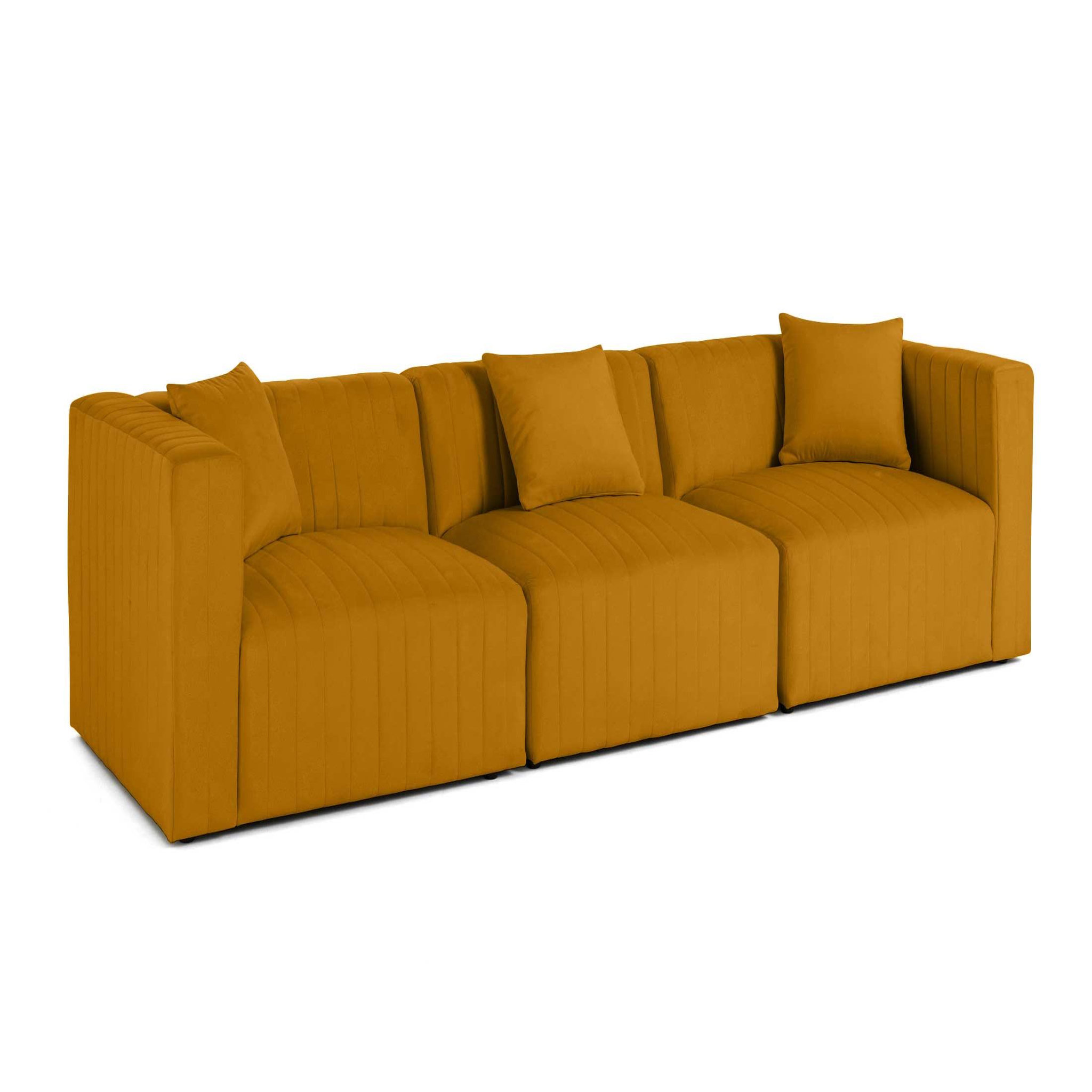 Voir la diapositive 5 : BEST MOBILIER Nova - canapé modulable 3 places - en velours