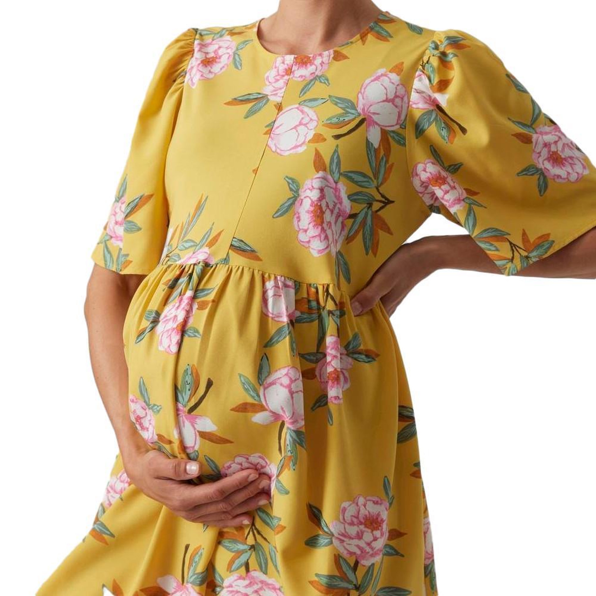 Voir la diapositive 5 : MAMALICIOUS Robe jaune femme mamalicious palma