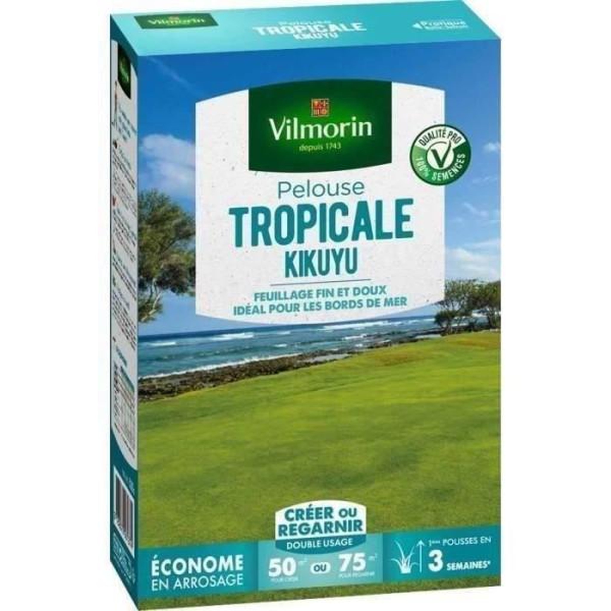 VILMORIN Vilmorin semences de gazon bord de mer les tropicales kikuyu - 500 g