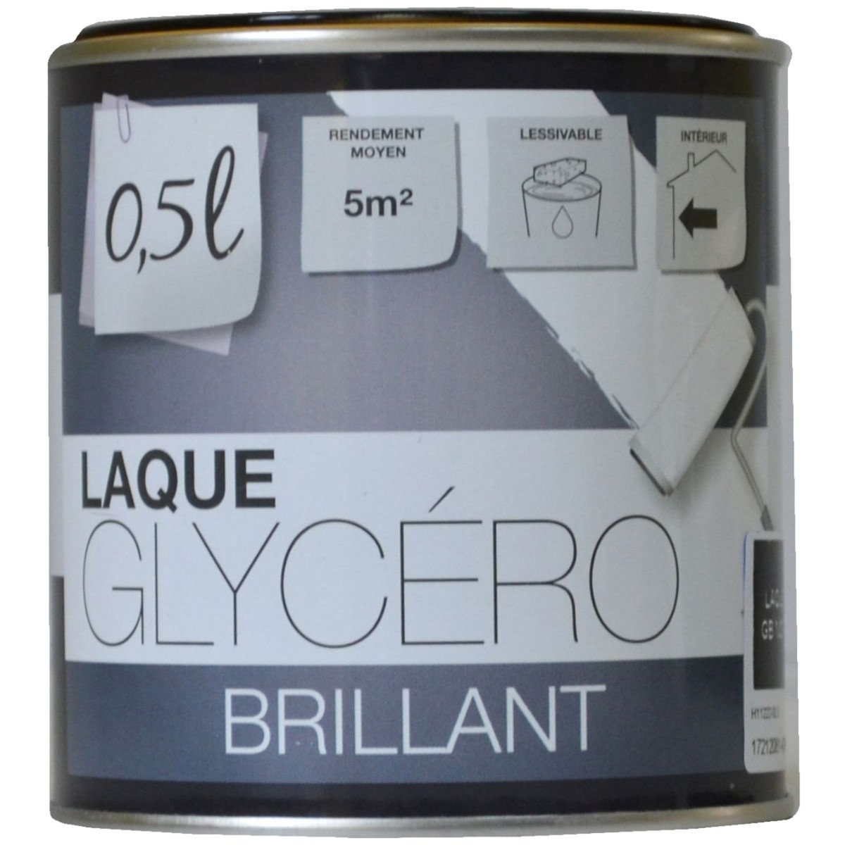 AUCHAN Laque glycéro brillant couleur noir 
