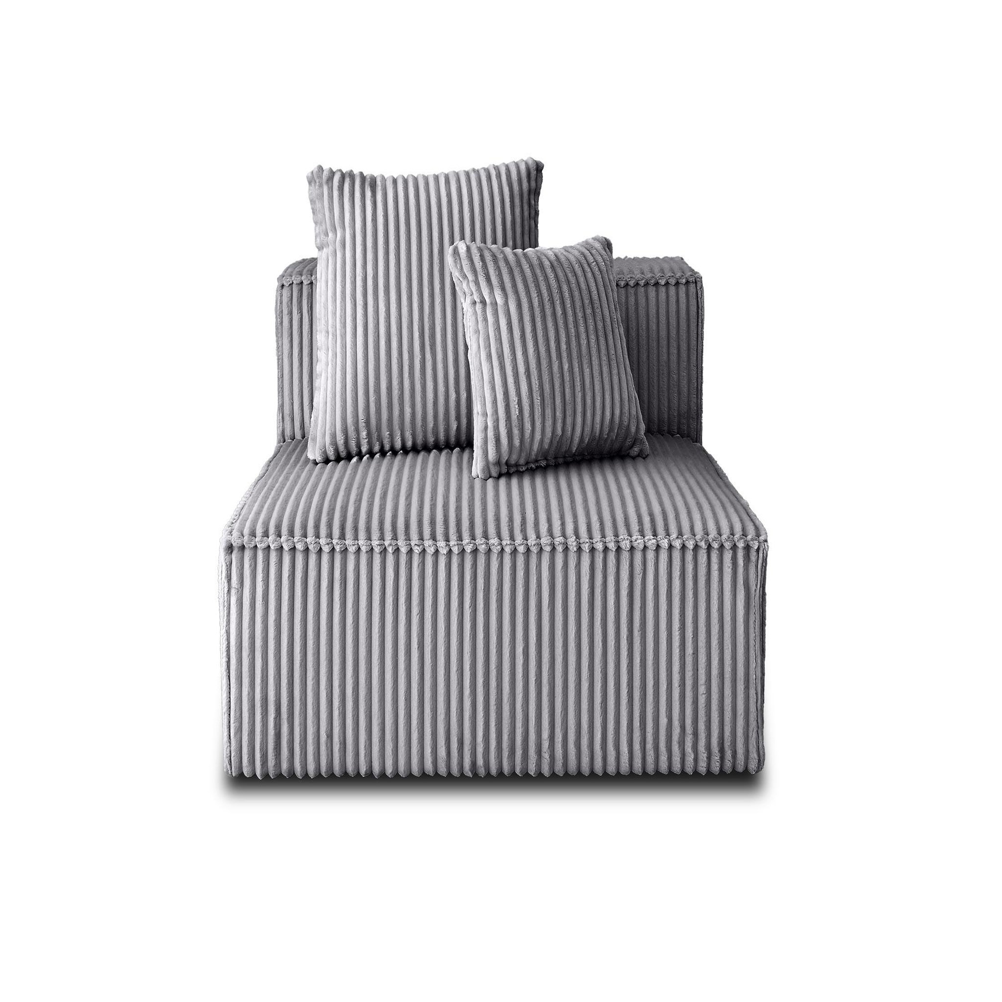 Voir la diapositive 5 : LISA DESIGN Colombine - module d'assise - en velours côtelé grosses côtes