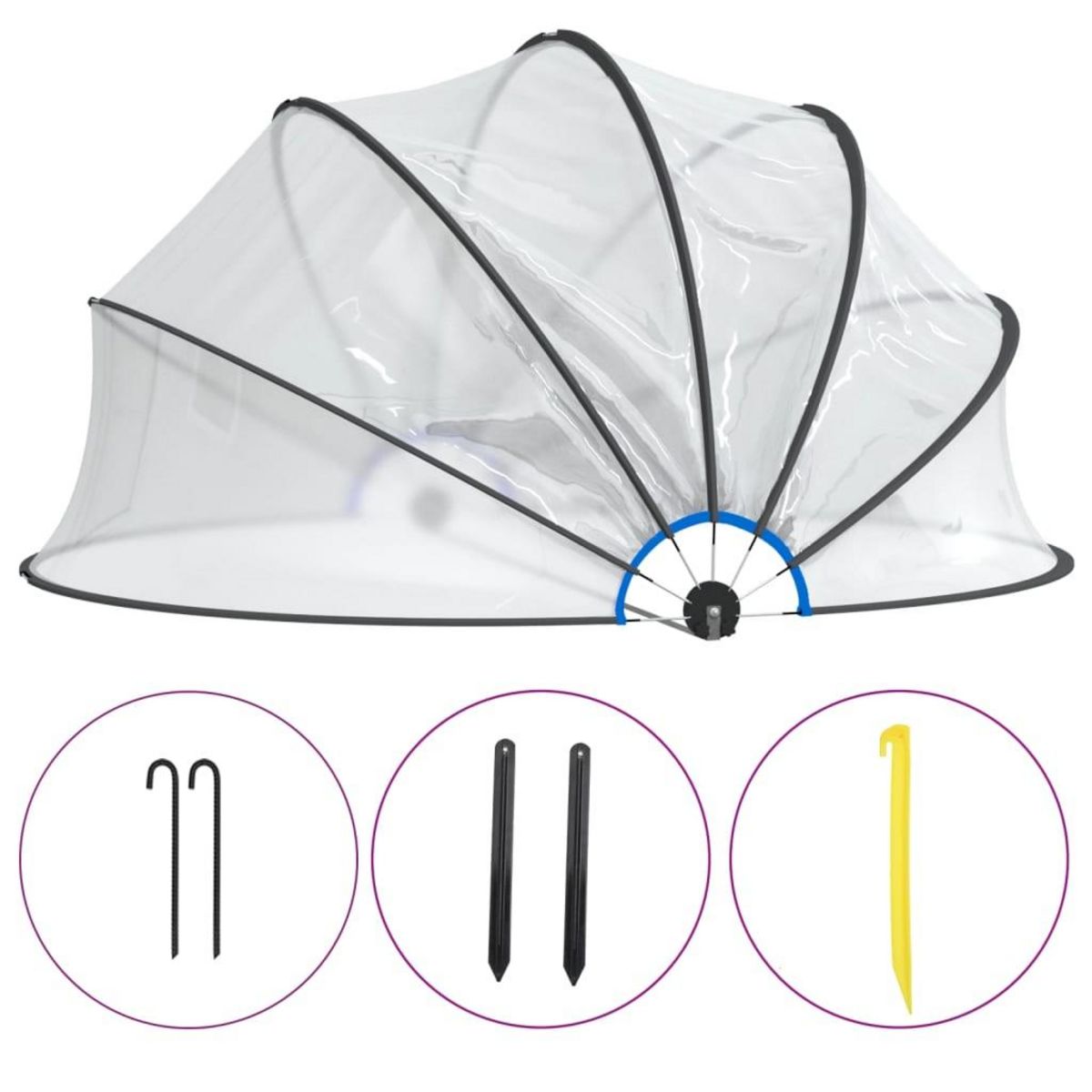 VIDAXL Dome de piscine rond 467x234 cm PVC