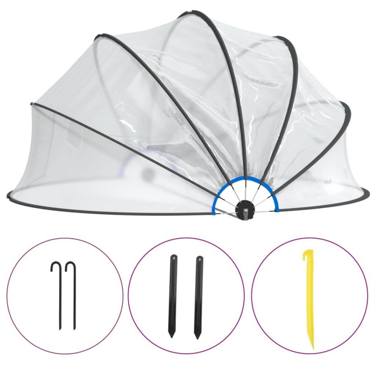 VIDAXL Dome de piscine rond 467x234 cm PVC