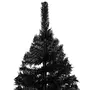 VIDAXL Arbre de Noël artificiel pre-eclaire et boules noir 240 cm PVC