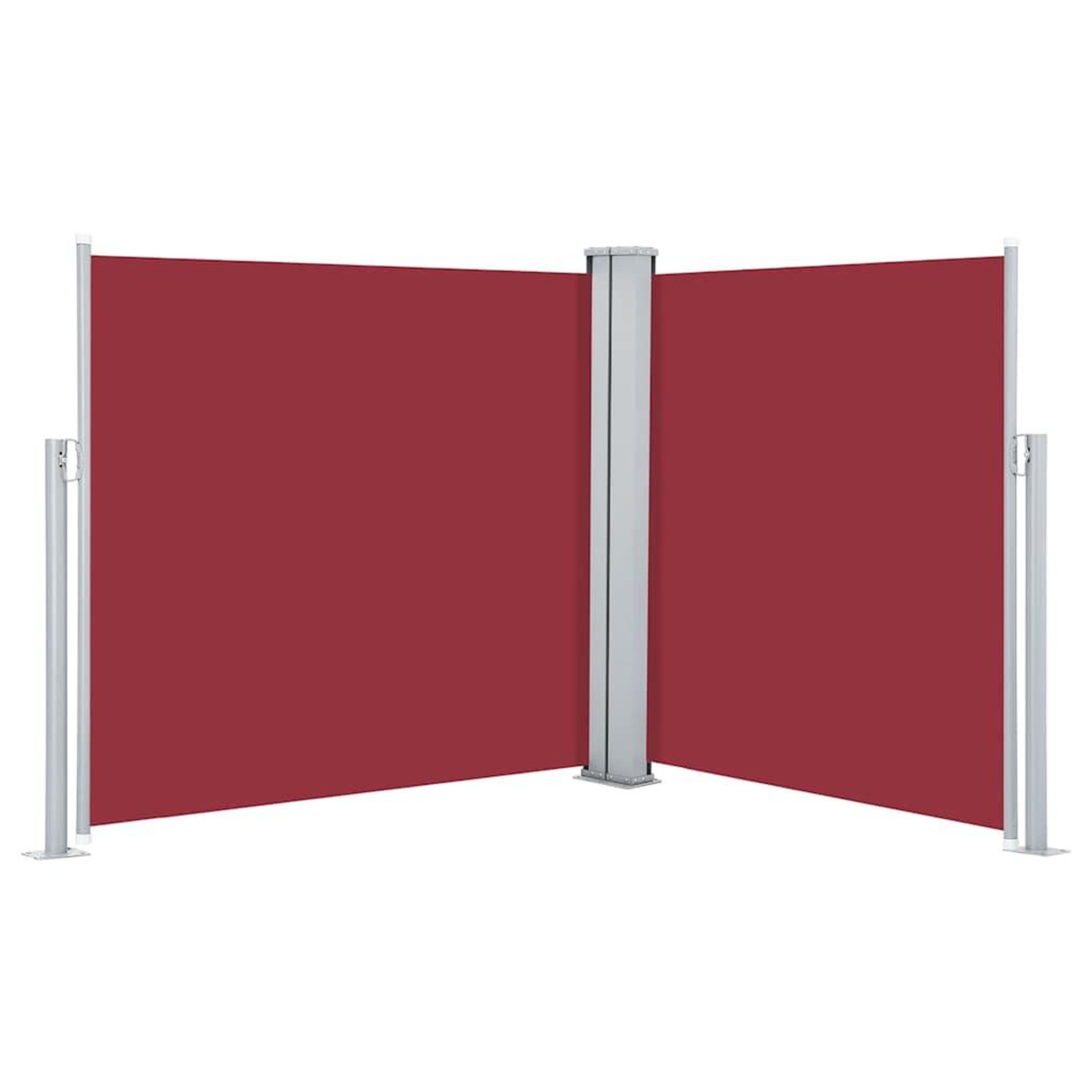 Voir la diapositive 2 : VIDAXL Auvent lateral retractable rouge 100 x 600 cm