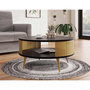 Voir la diapositive 3 : BEST MOBILIER Forini - table basse ronde - noir et doré - 1 niche - 75 cm