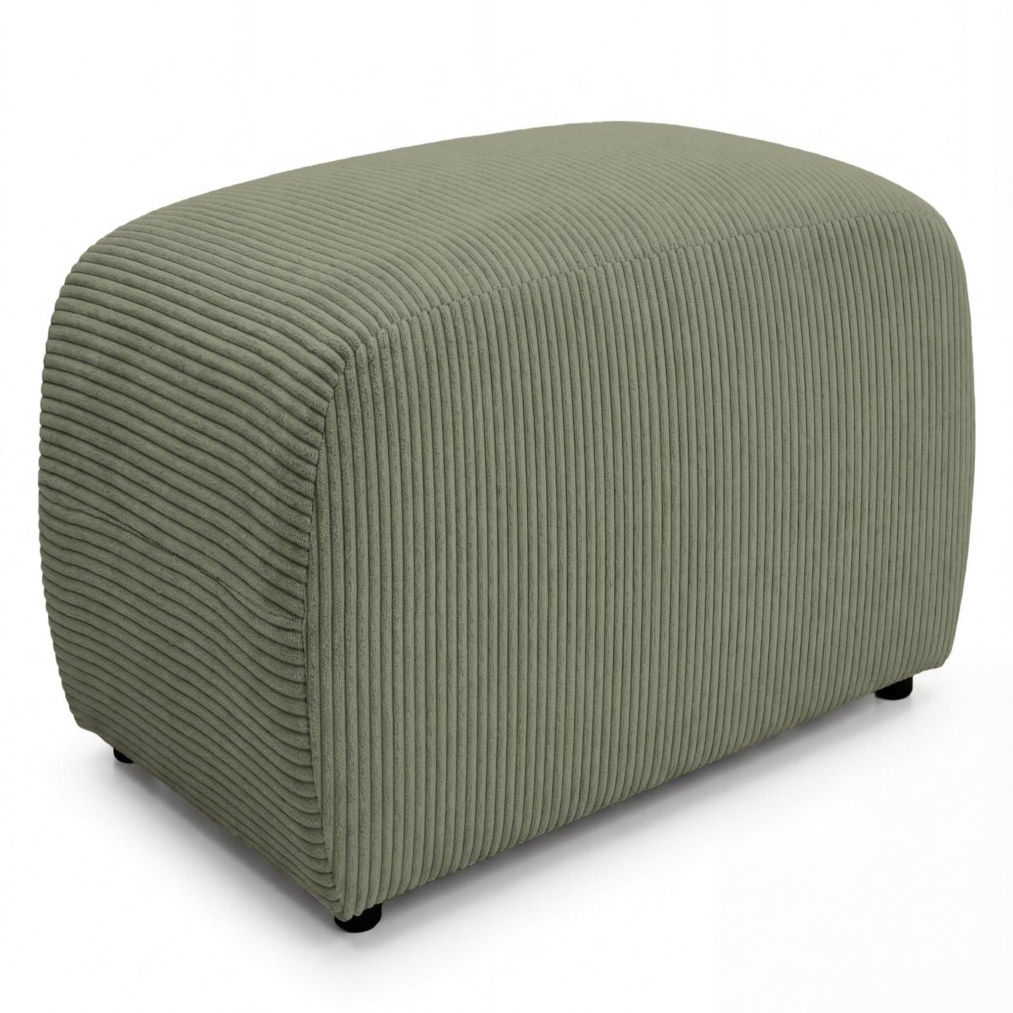 Voir la diapositive 5 : CASANOVA PARIS Sacha - pouf en velours côtelé 105x57x40