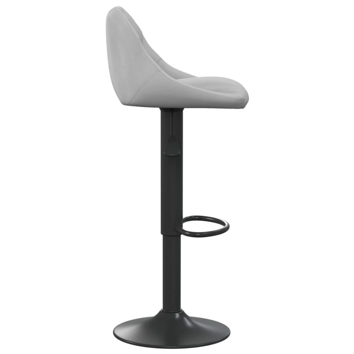VIDAXL Tabouret de bar Gris clair Velours