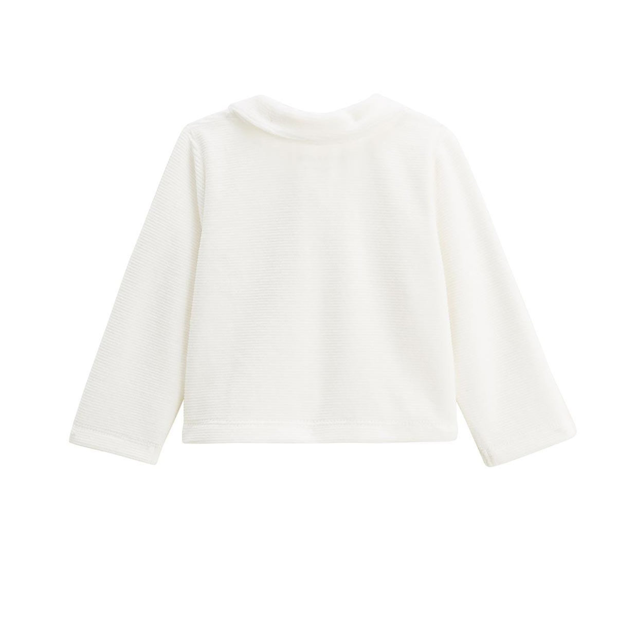 Petit Béguin Ensemble gilet et pantalon bébé en velours Perle
