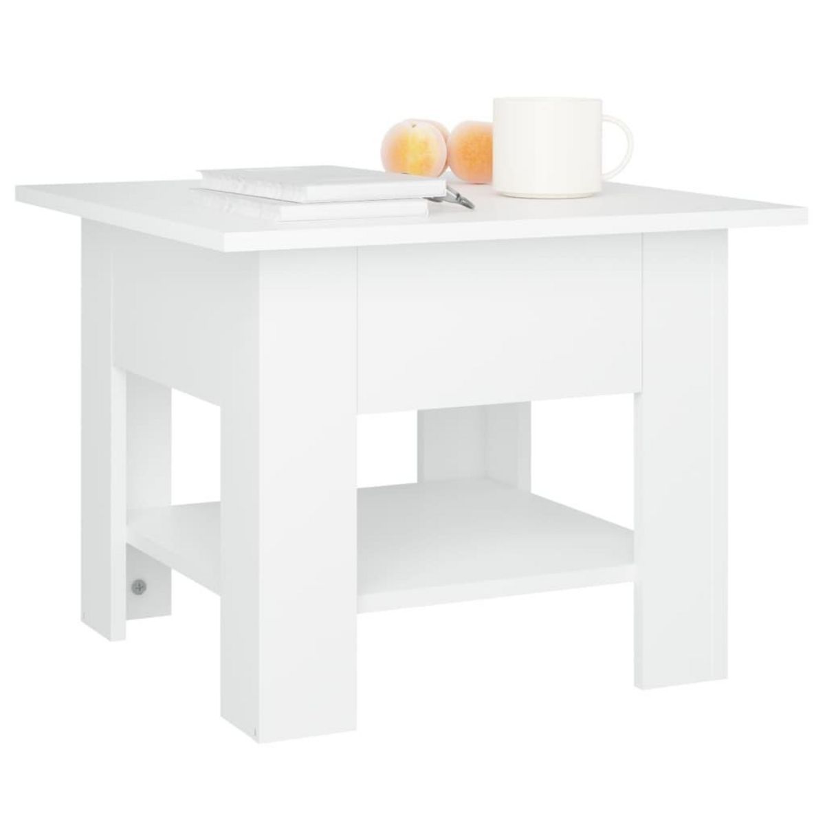 VIDAXL Table basse blanc 55x55x42 cm bois d'ingenierie
