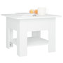 Voir la diapositive 4 : VIDAXL Table basse blanc 55x55x42 cm bois d'ingenierie