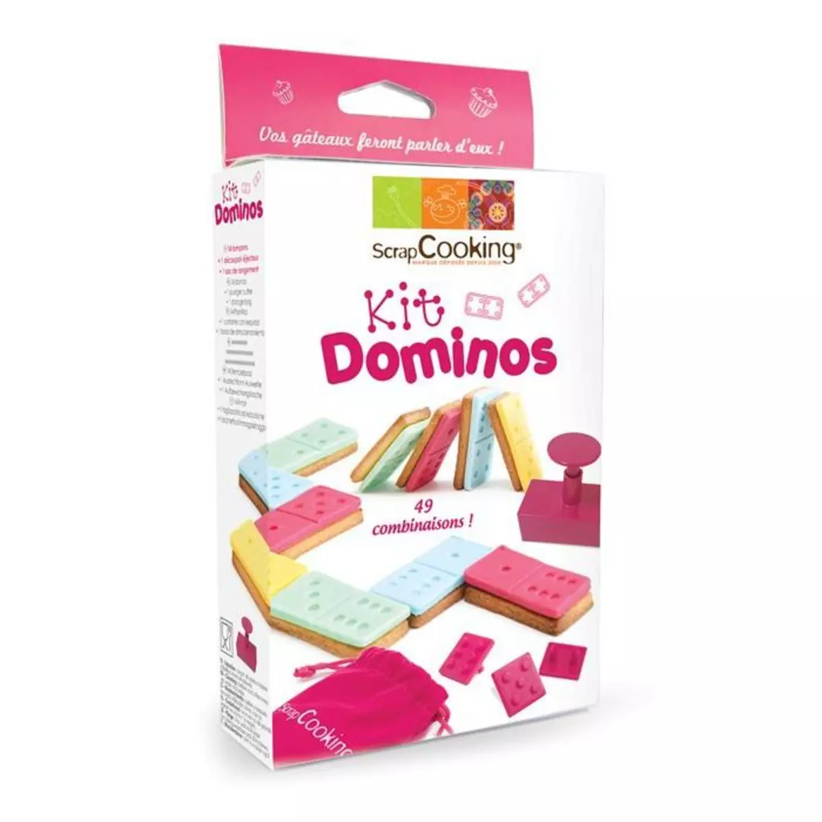 SCRAPCOOKING Kit Dominos pour biscuits et pâte à sucre