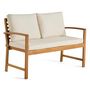 Voir la diapositive 5 : BEST MOBILIER Kaili – salon de jardin en bois massif d'acacia - 4 places – coussins beige