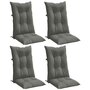 Voir la diapositive 3 : VIDAXL Coussins de chaise a dossier haut lot de 4 gris fonce melange