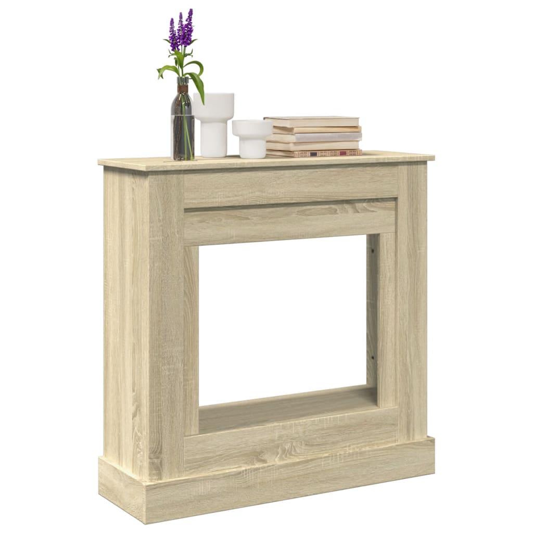 VIDAXL Cadre de cheminee chene sonoma 90x30x90 cm bois d'ingenierie