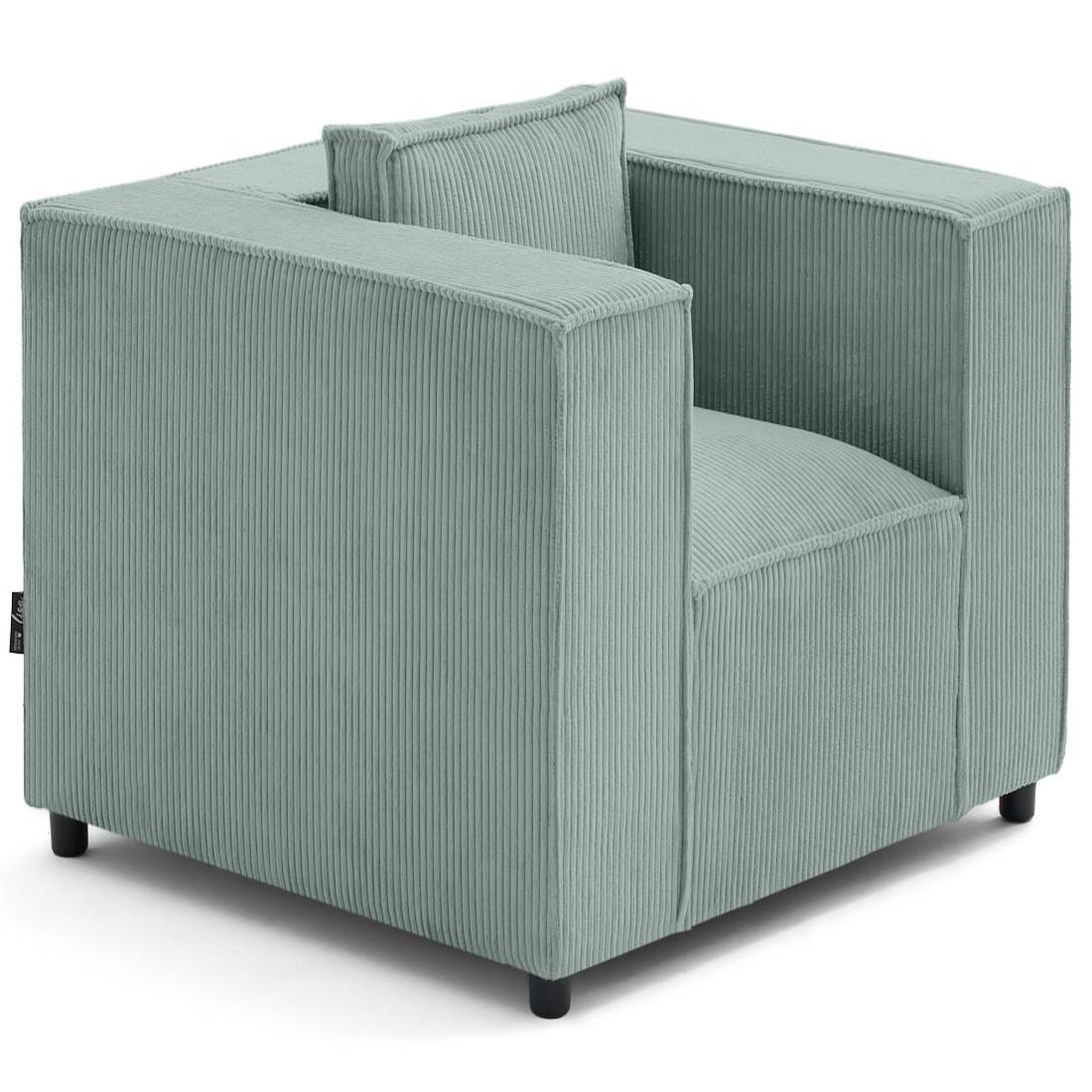 Voir la diapositive 2 : LISA DESIGN Stella - fauteuil en velours côtelé