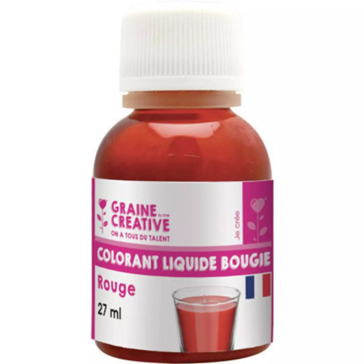 Graines Creatives Colorant liquide pour bougie 27 ml Rouge