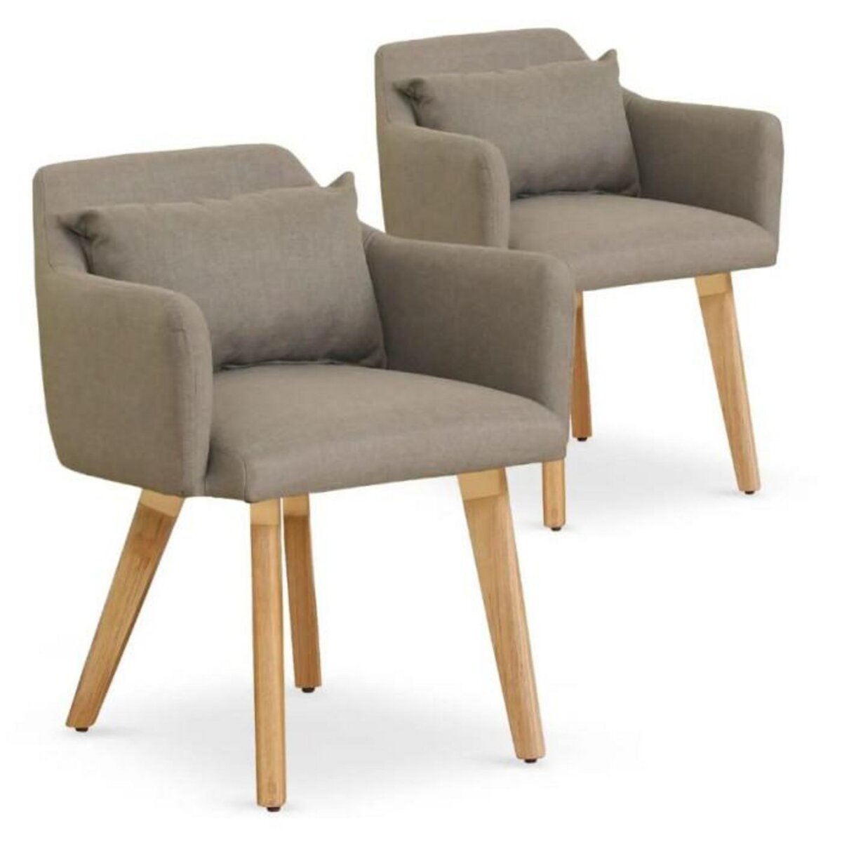 Paris Prix Lot de 2 Fauteuils Scandinave  Alan  70cm Taupe