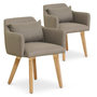 Voir la diapositive 1 : Paris Prix Lot de 2 Fauteuils Scandinave  Alan  70cm Taupe