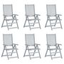 Voir la diapositive 2 : VIDAXL Chaises inclinables de jardin lot de 6 et coussins Bois acacia