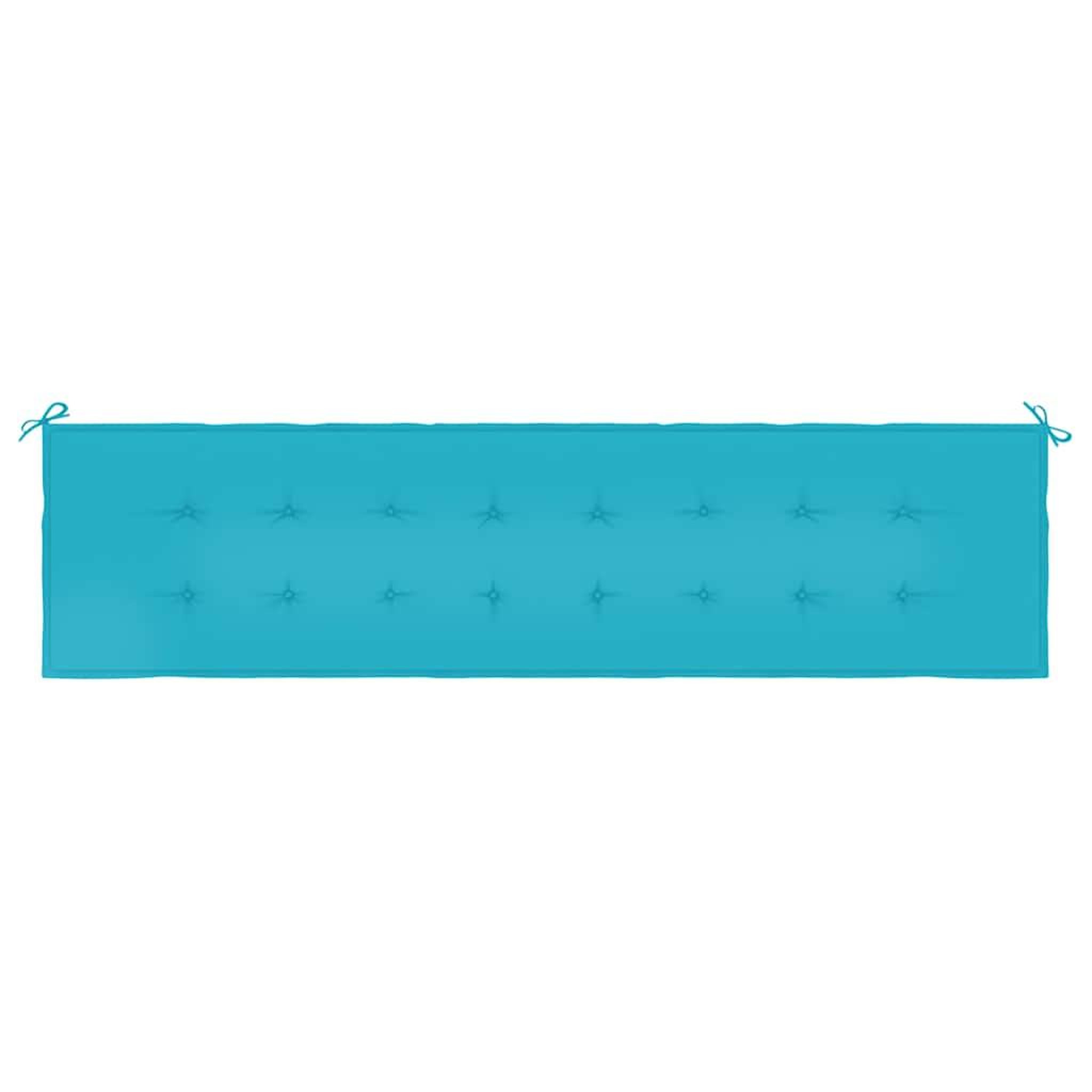 Voir la diapositive 4 : VIDAXL Coussin de banc de jardin turquoise 200x50x3 cm tissu