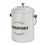 Voir la diapositive 1 : LINXOR Composteur, bac, poubelle à compost de cuisine 5L rond en Inox - Beige