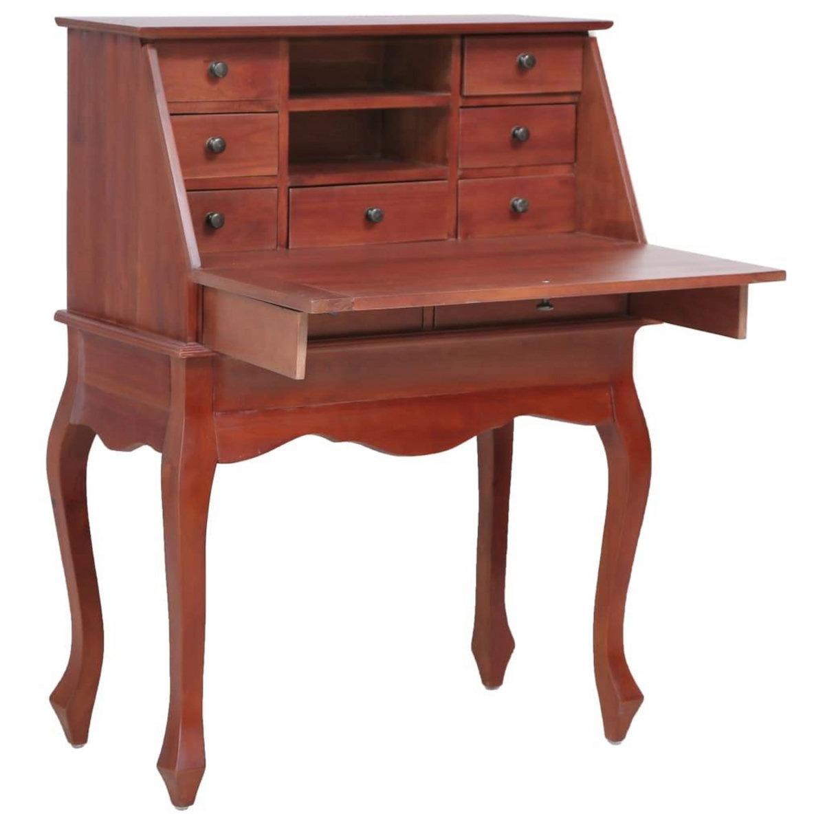 VIDAXL Bureau secretaire Marron 78x42x103 cm Bois d'acajou massif