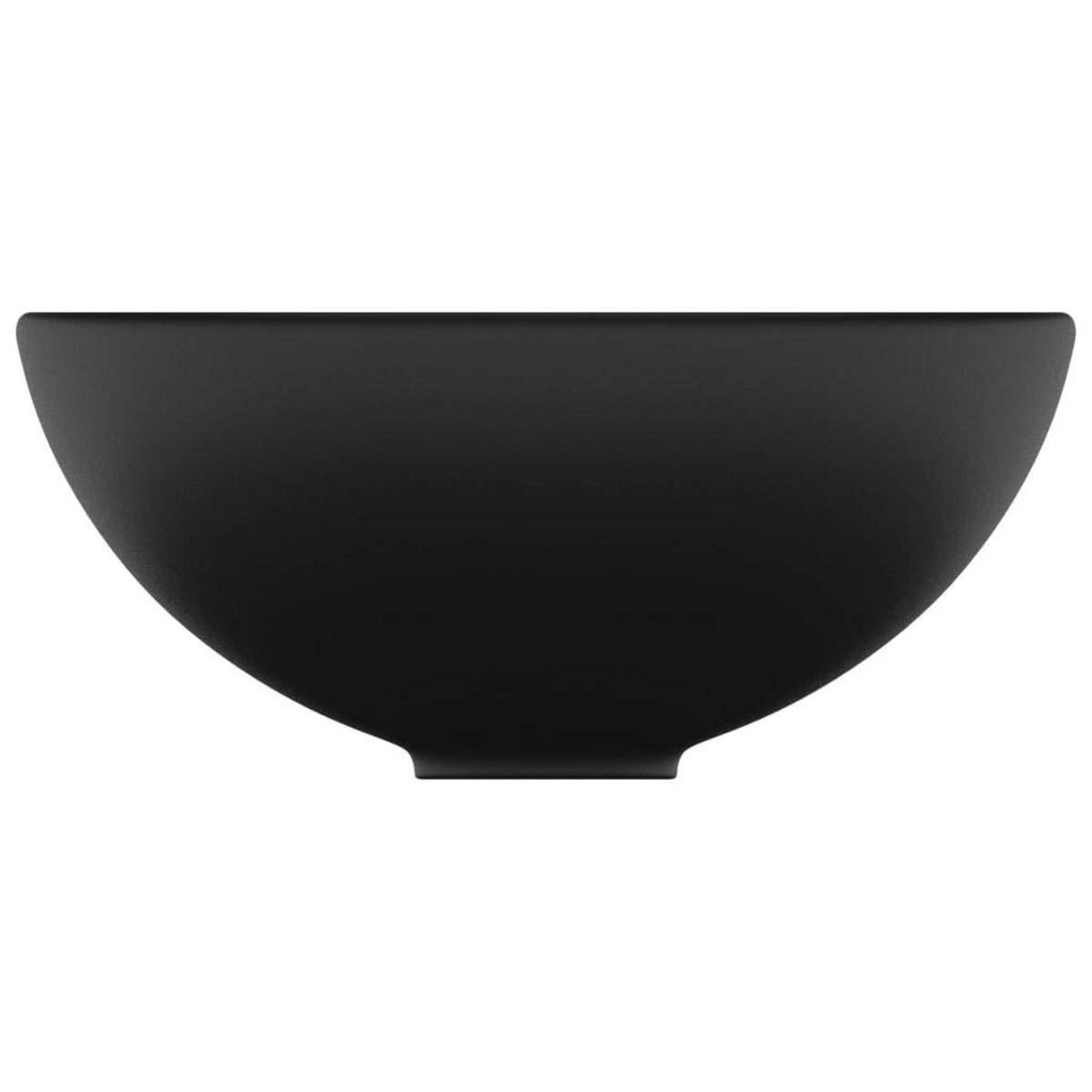 VIDAXL Lavabo rond de salle de bain Noir mat 32,5x14 cm Ceramique