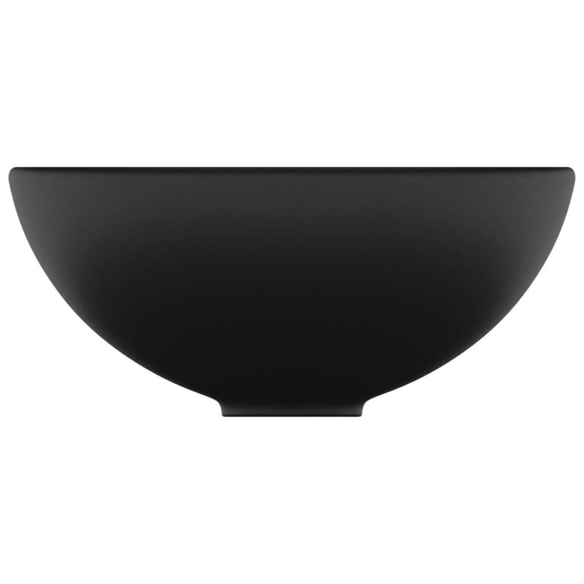VIDAXL Lavabo rond de salle de bain Noir mat 32,5x14 cm Ceramique