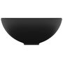 Voir la diapositive 4 : VIDAXL Lavabo rond de salle de bain Noir mat 32,5x14 cm Ceramique