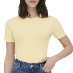 JACQUELINE DE YONG T-Shirt Jaune Femme JDY Lucky. Coloris disponibles : Jaune