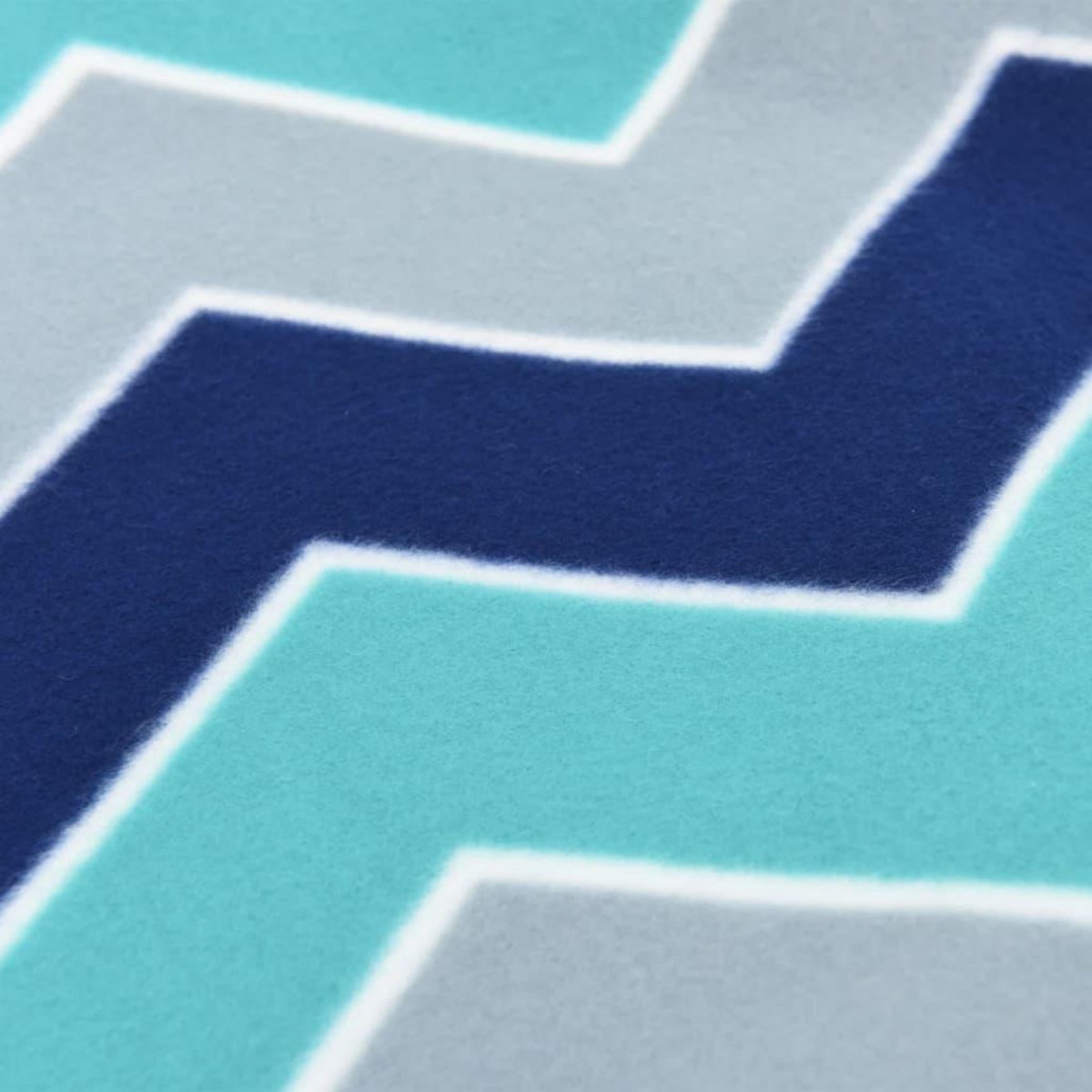 VIDAXL Couverture de pique-nique pliable vague bleue 200x200cm velours