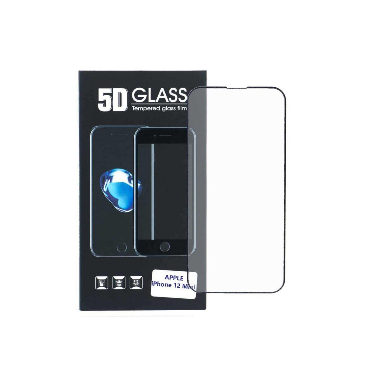 amahousse Vitre iPhone 12 Mini avec bords noirs de protection d'écran en  verre trempé pas cher 
