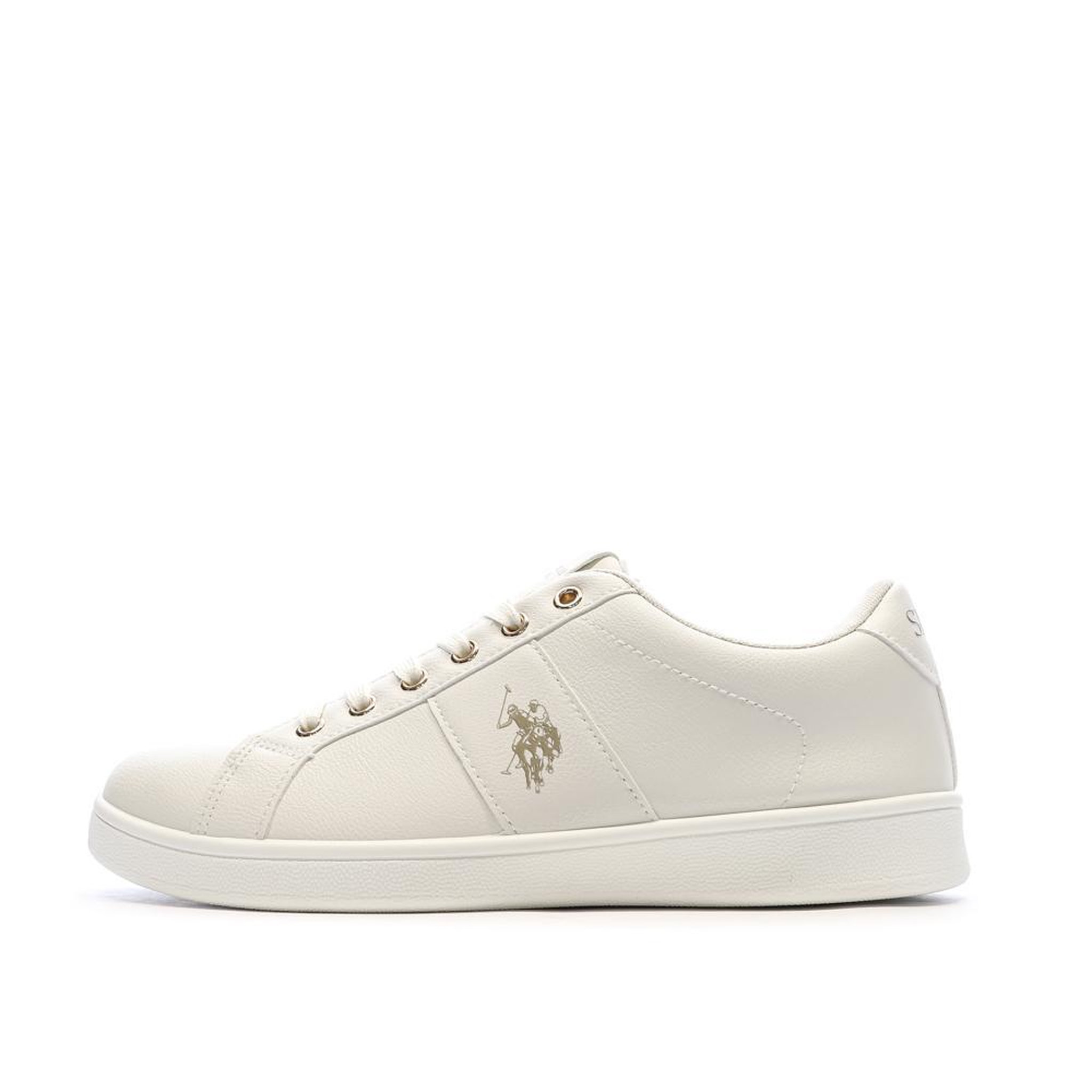 Voir la diapositive 2 : U.S. Polo Assn. Baskets beiges femme us polo assn for everyday