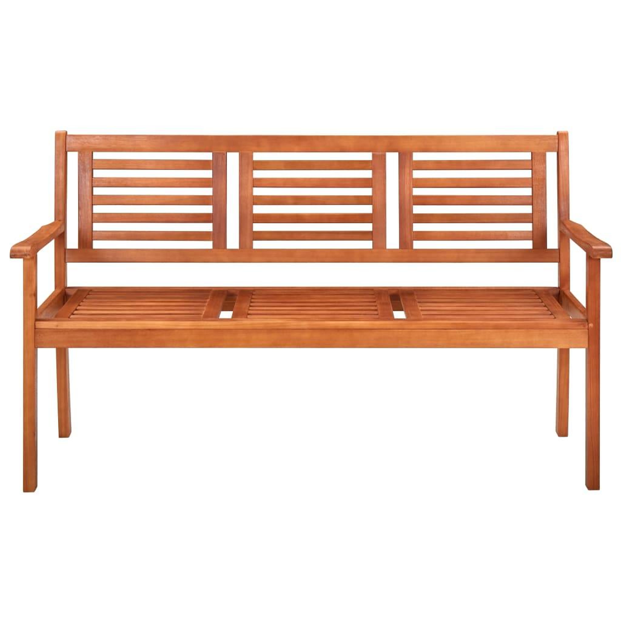 Voir la diapositive 3 : VIDAXL Banc de jardin 3 places avec coussin 150 cm Bois d'eucalyptus