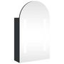 Voir la diapositive 2 : VIDAXL Armoire de bain a miroir avec LED arquee noir 42x13x70 cm