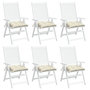 Voir la diapositive 4 : VIDAXL Coussins de chaise lot de 6 blanc creme 40x40x7 cm tissu oxford