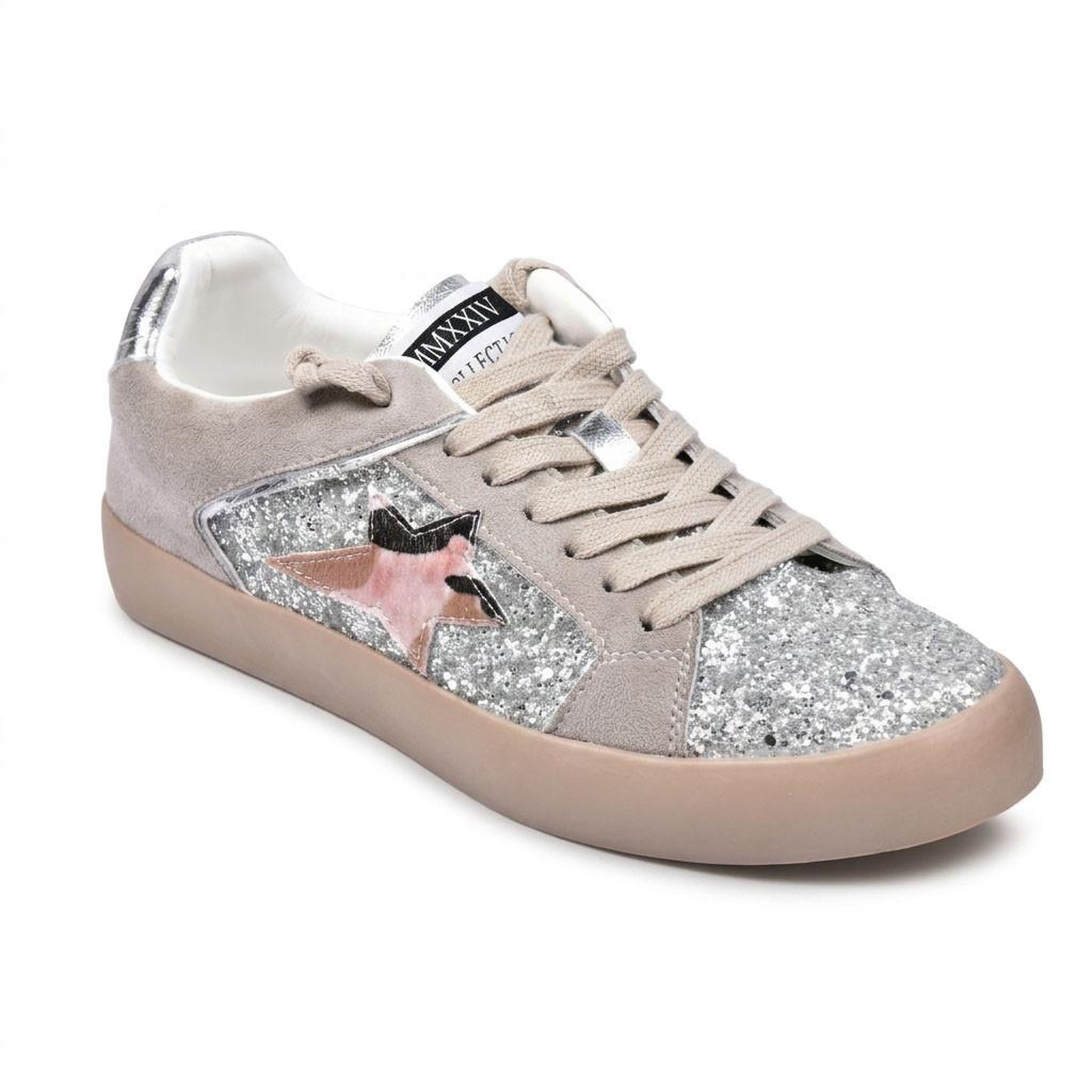 Voir la diapositive 1 : OZABI OZABI Sneakers Glitter Femme Étoile Plateforme MMXXIV