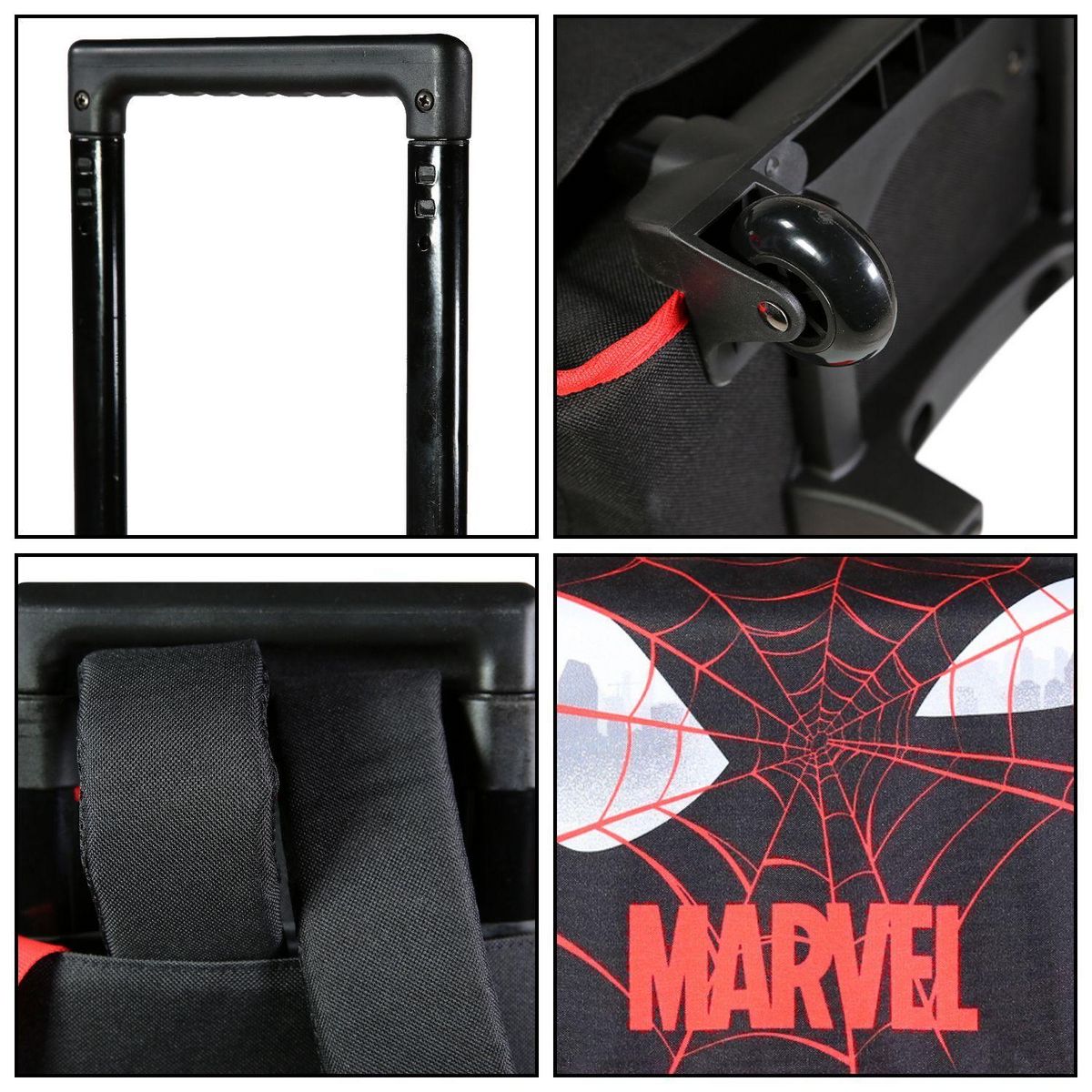 Bagtrotter BAGTROTTER Cartable à roulettes 38 cm Spiderman Noir Toile d'araignée