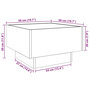 Voir la diapositive 6 : VIDAXL Table basse avec LED gris beton 50x50x30 cm bois d'ingenierie
