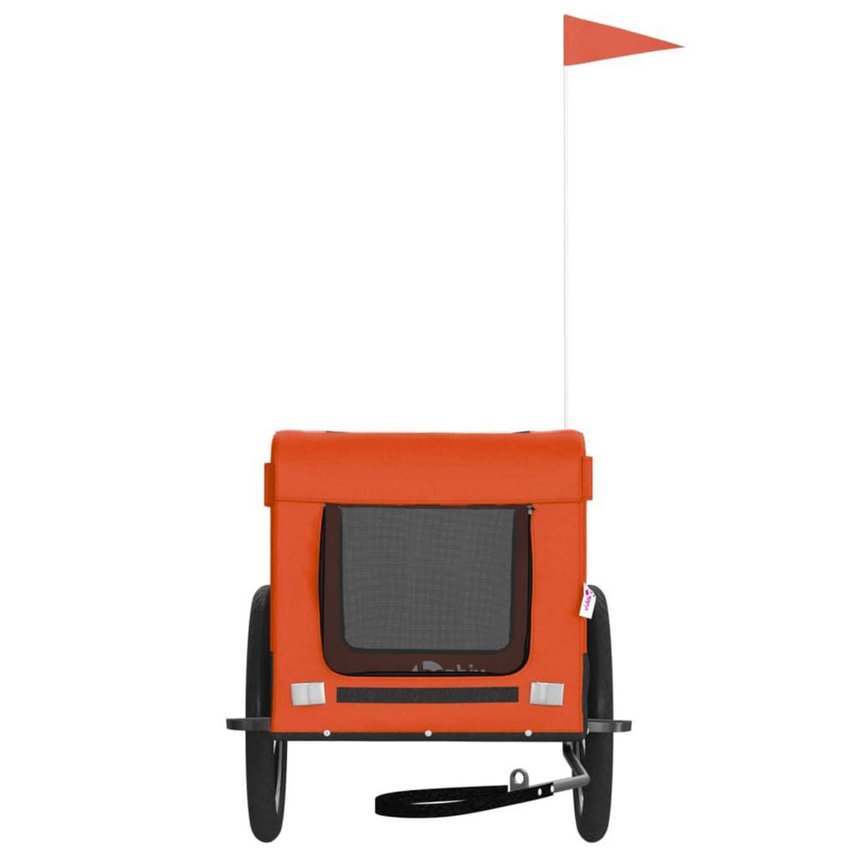 VIDAXL Remorque de velo pour animaux de compagnie orange et noir